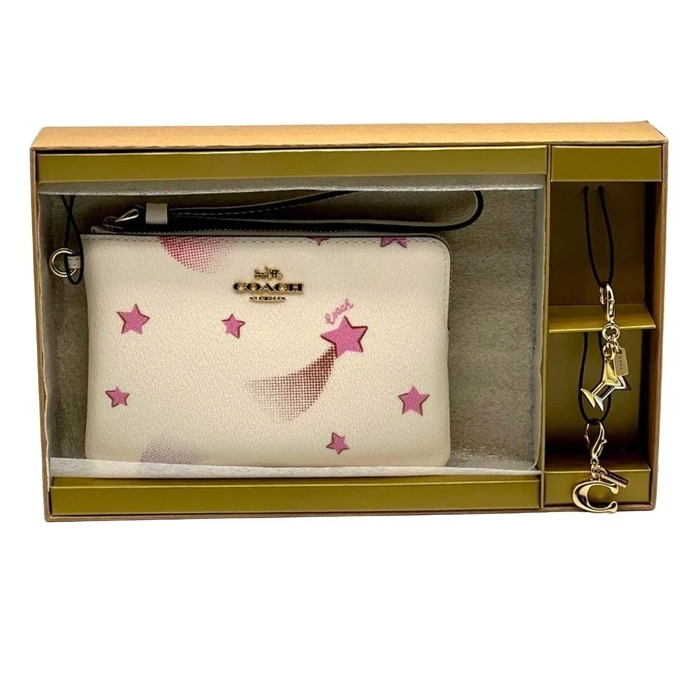 Coach Boxed Star Print Wristlet & Charms Gift Set – Holiday Ready – NWT - Picture 7 of 16